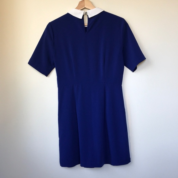 Deep blue collared mini dress - Picture 2 of 5